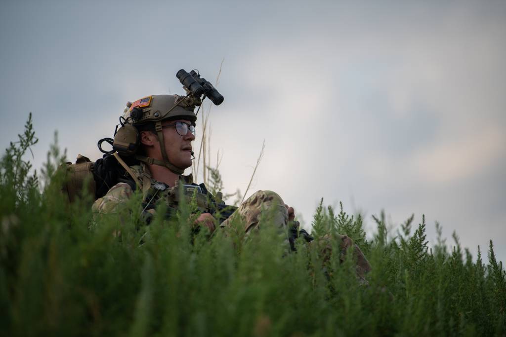 Tactical Air Control Party specialists at the 13th Air Support Operations Squadron conduct reconnaissance trainingFort Carson Army Base, Colorado. The training provided instruction and preparation for Joint All-Domain Command and Control operations.